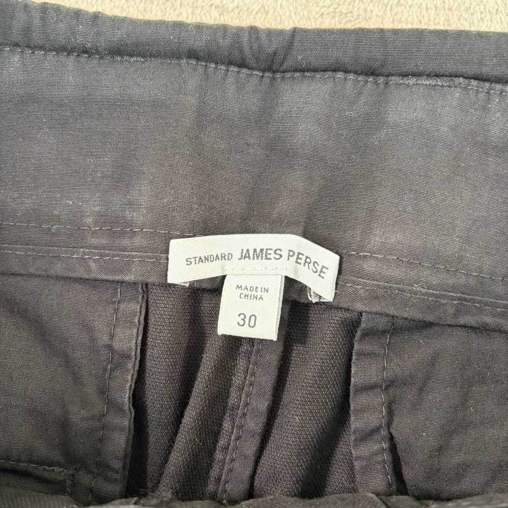 James Perse Cotton Canvas Utility‎ Pant in Black Men Actual 34x31 (Tag 30) $295